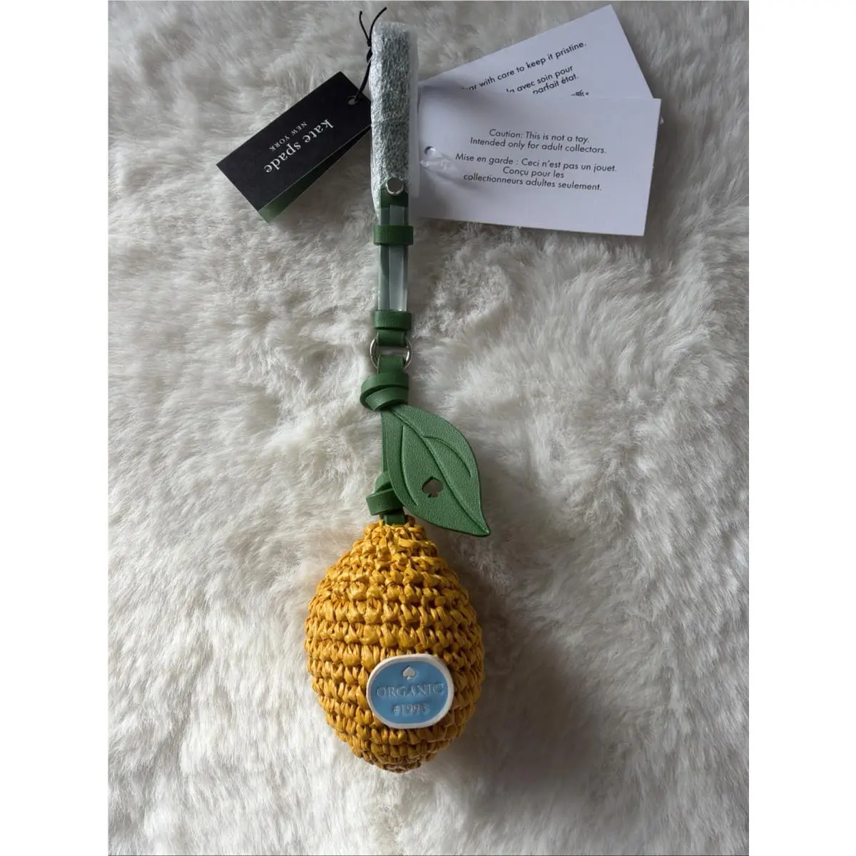 Kate Spade New York Charmed Lemon Crochet Bag Charm Key Fob