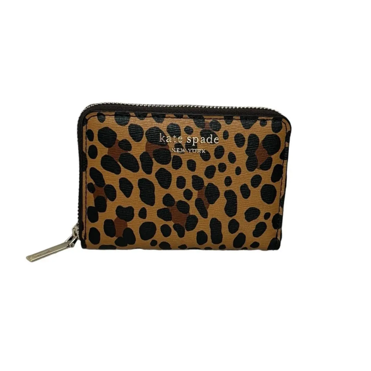 Kate Spade Spencer Leopard Zip Card Holder Wallet