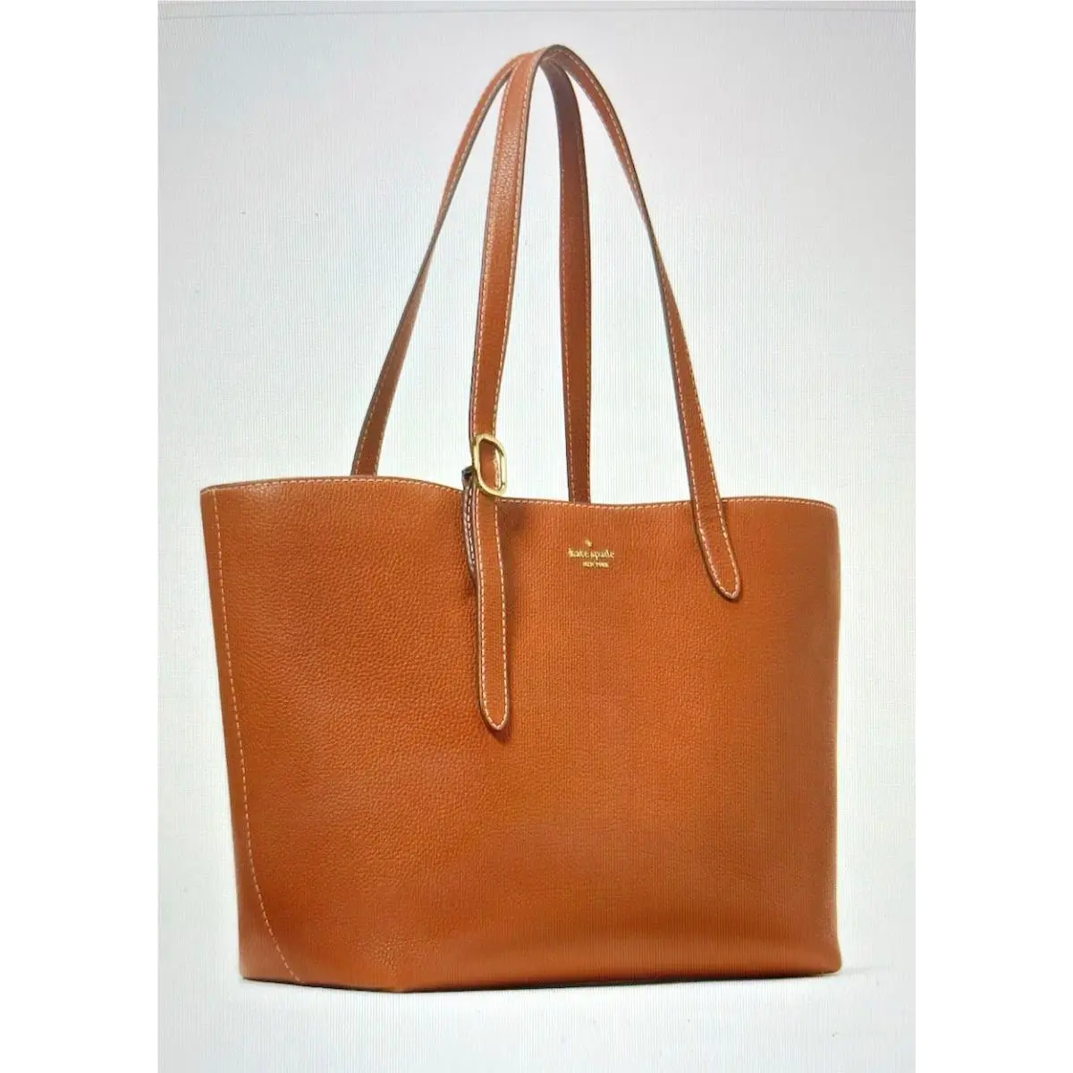 Kate Spade 454 Large Tote Bag Warm Gingerbread Leather New
