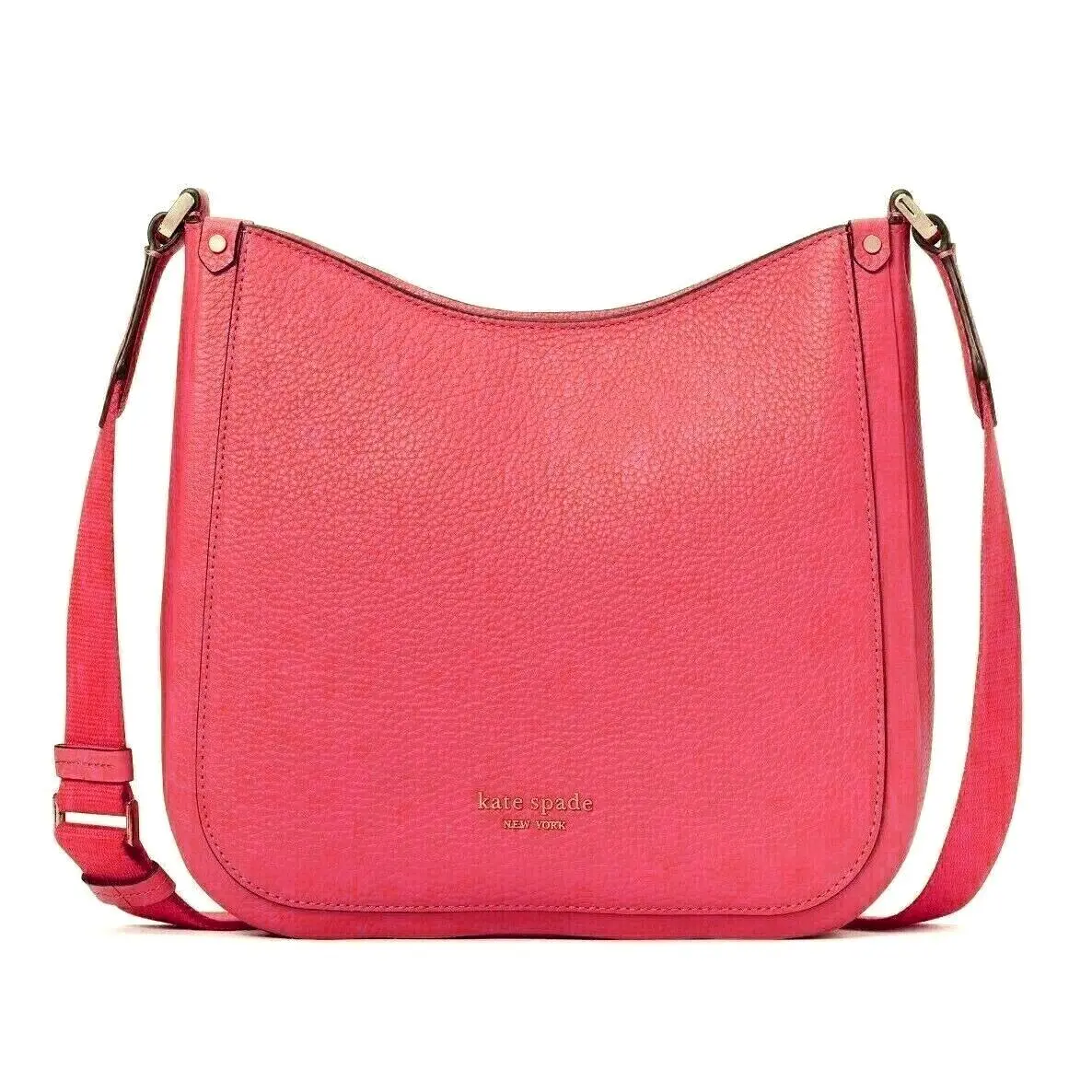 Kate Spade Roulette Leather Med Messenger Crossbody Peach Melba