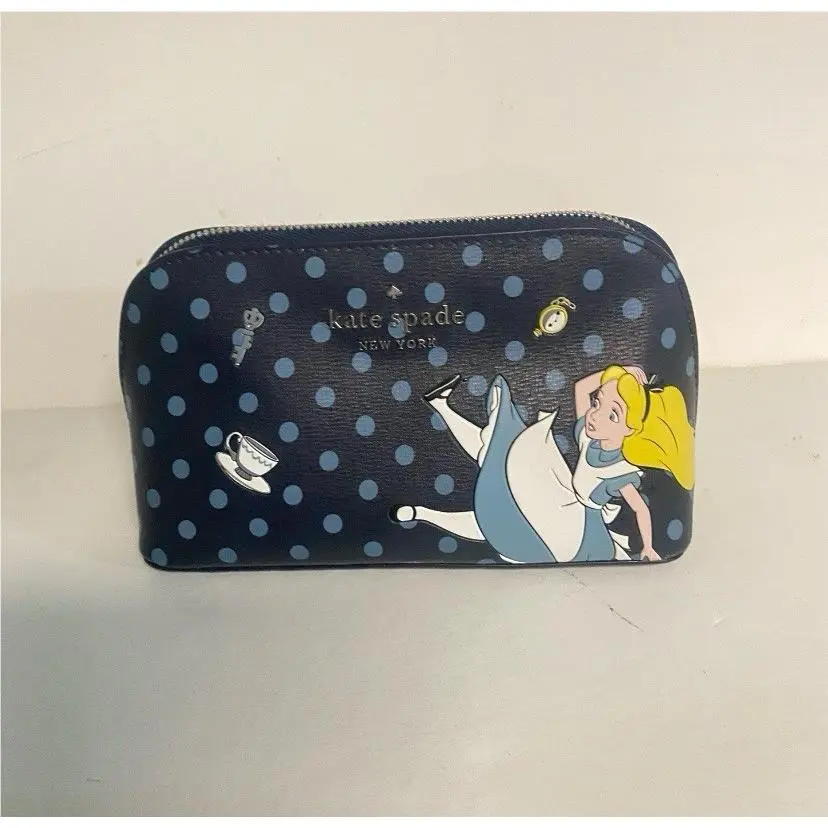 Disney Kate Spade York Alice in Wonderland Cosmetic Makeup Bag