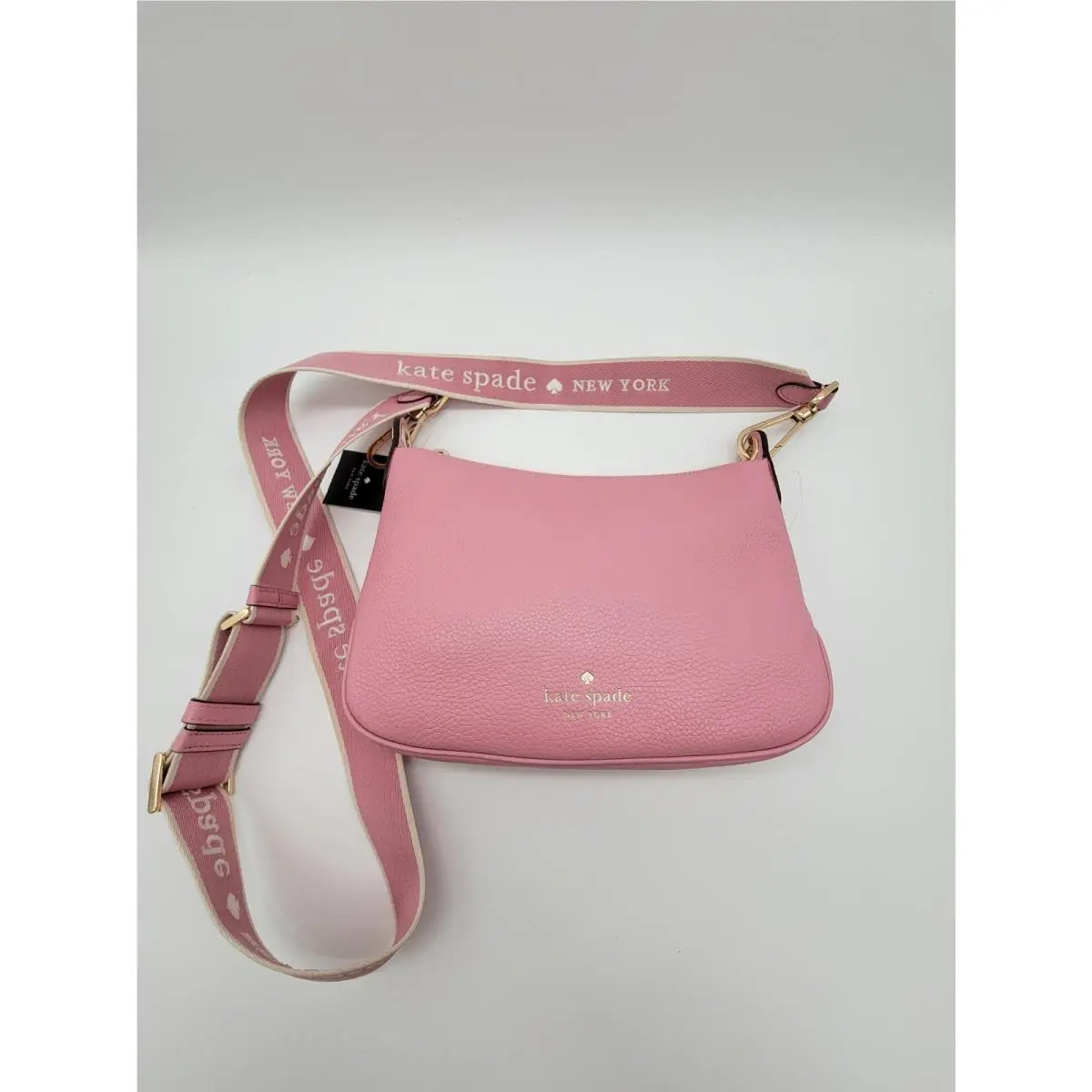 Kate Spade Small Crossbody Bag Womens Pink Pebbled Leather Rosie KF633 Purse