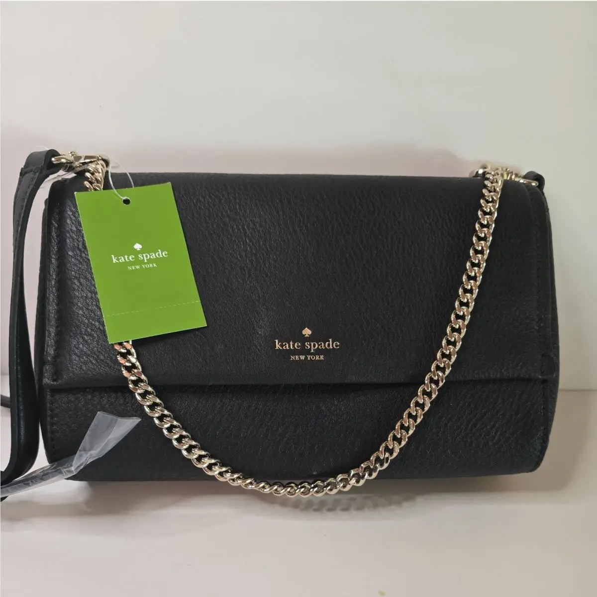 Kate Spade Atwood Place Greer Black Leather Crossbody Bag WKRU5319