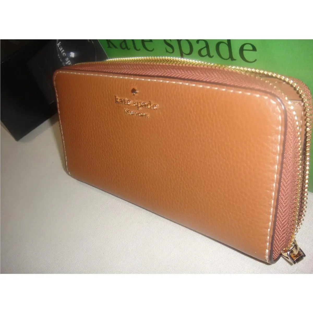 Kate Spade Pick Stitch Large Continental Zip Around Leather Wallet.MSRP$329.00