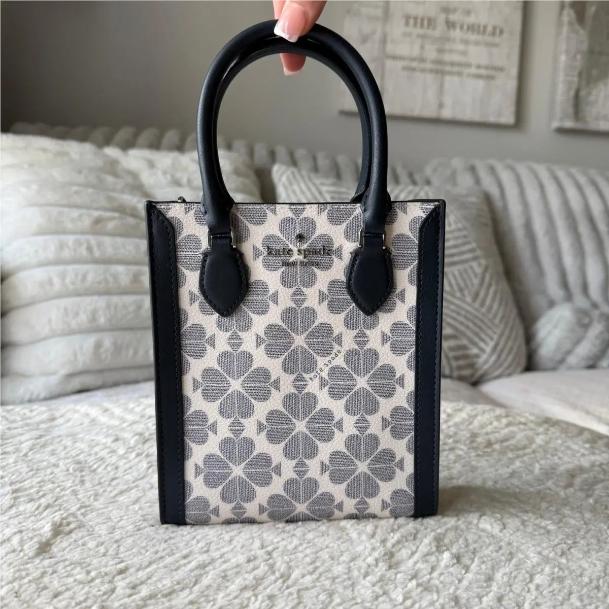 Spade Flower Navy Multi Mini Tote Bag KJ694 by Kate Spade