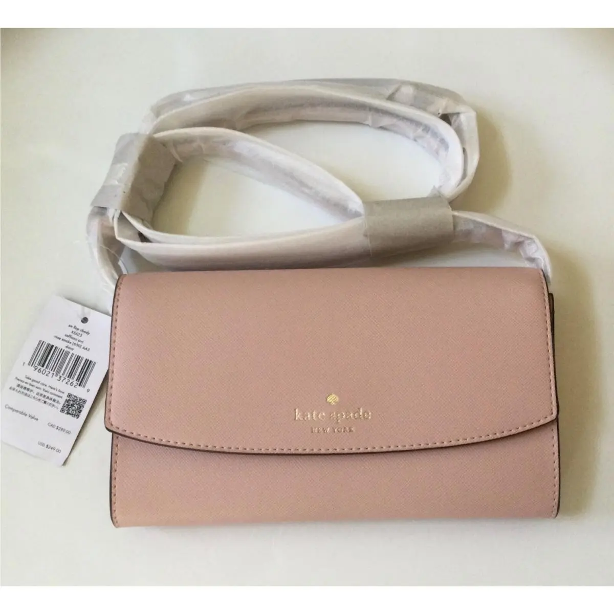 Kate Spade Dana Small Flap Crossbody Bag Rose Smoke