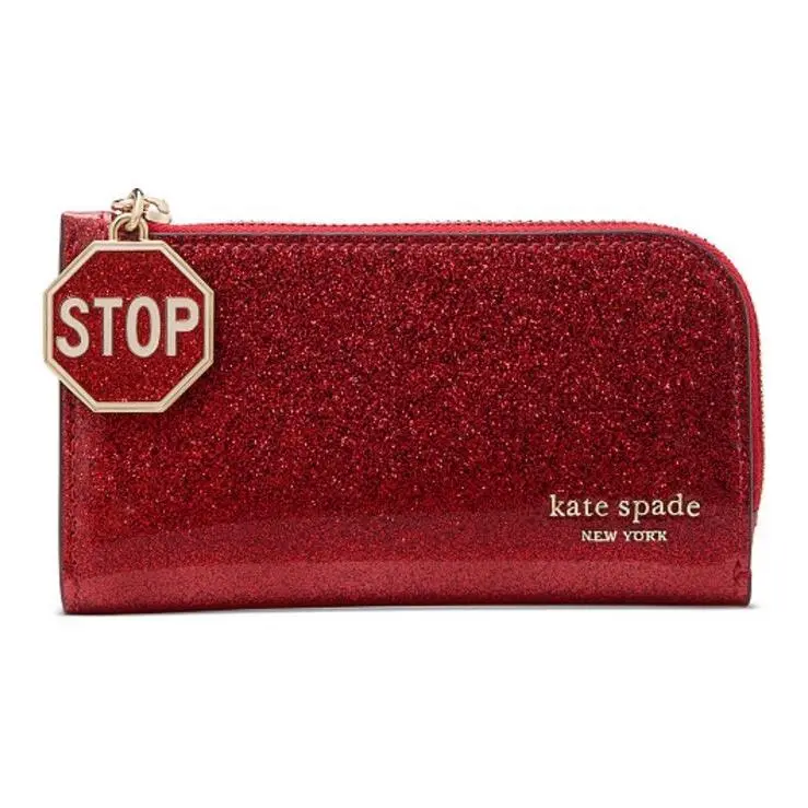 Kate Spade Detour Stop Small Slim Bifold Wallet Red