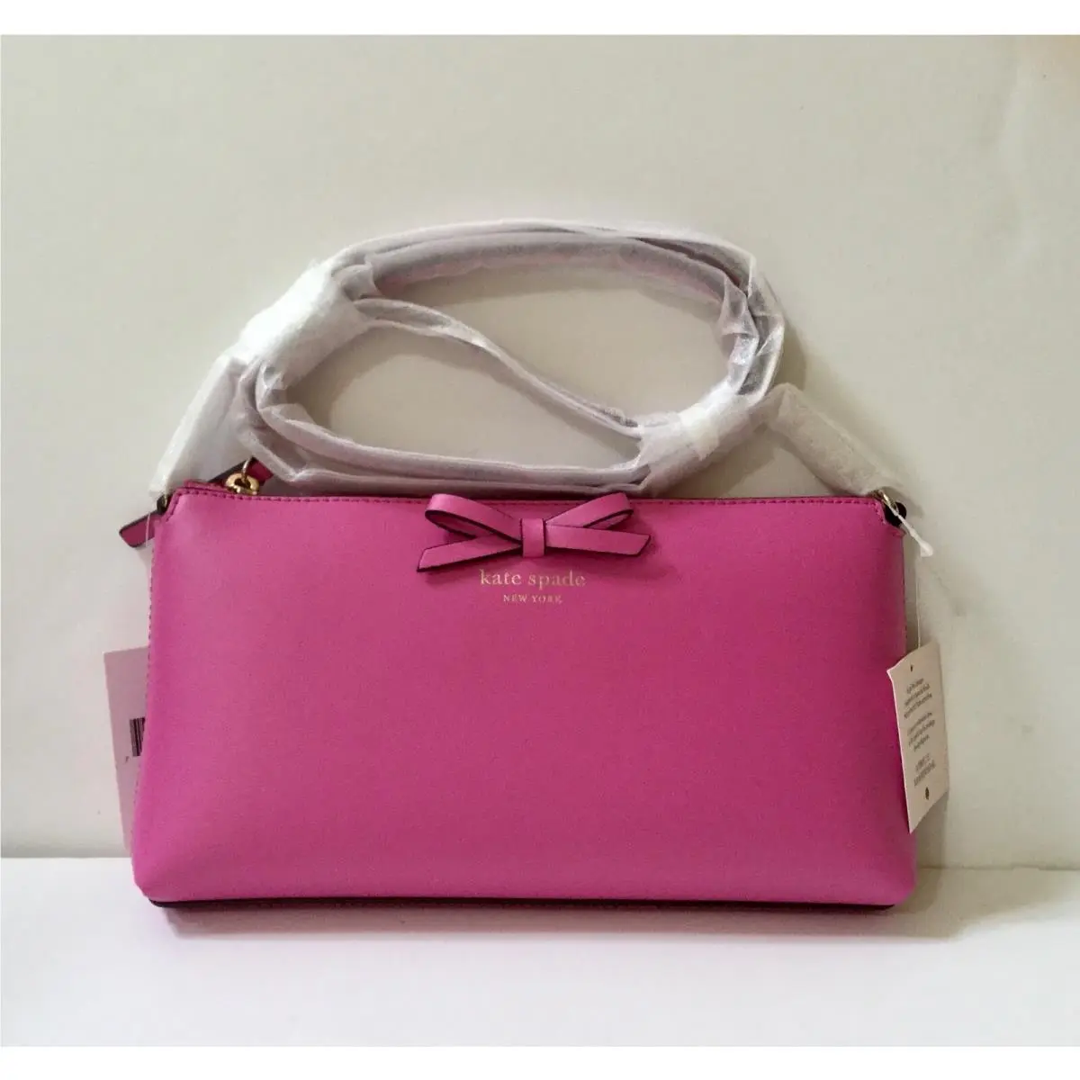Kate Spade Sawyer Street Declan Smooth Leather Crossbody Bag Bright Peony