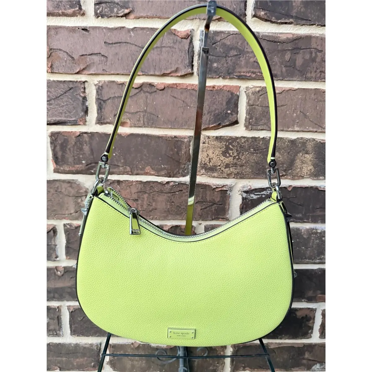 Liv Pebbl Leather Convert Shoulder Cross/b Bosc Pear Green by Kate Spade