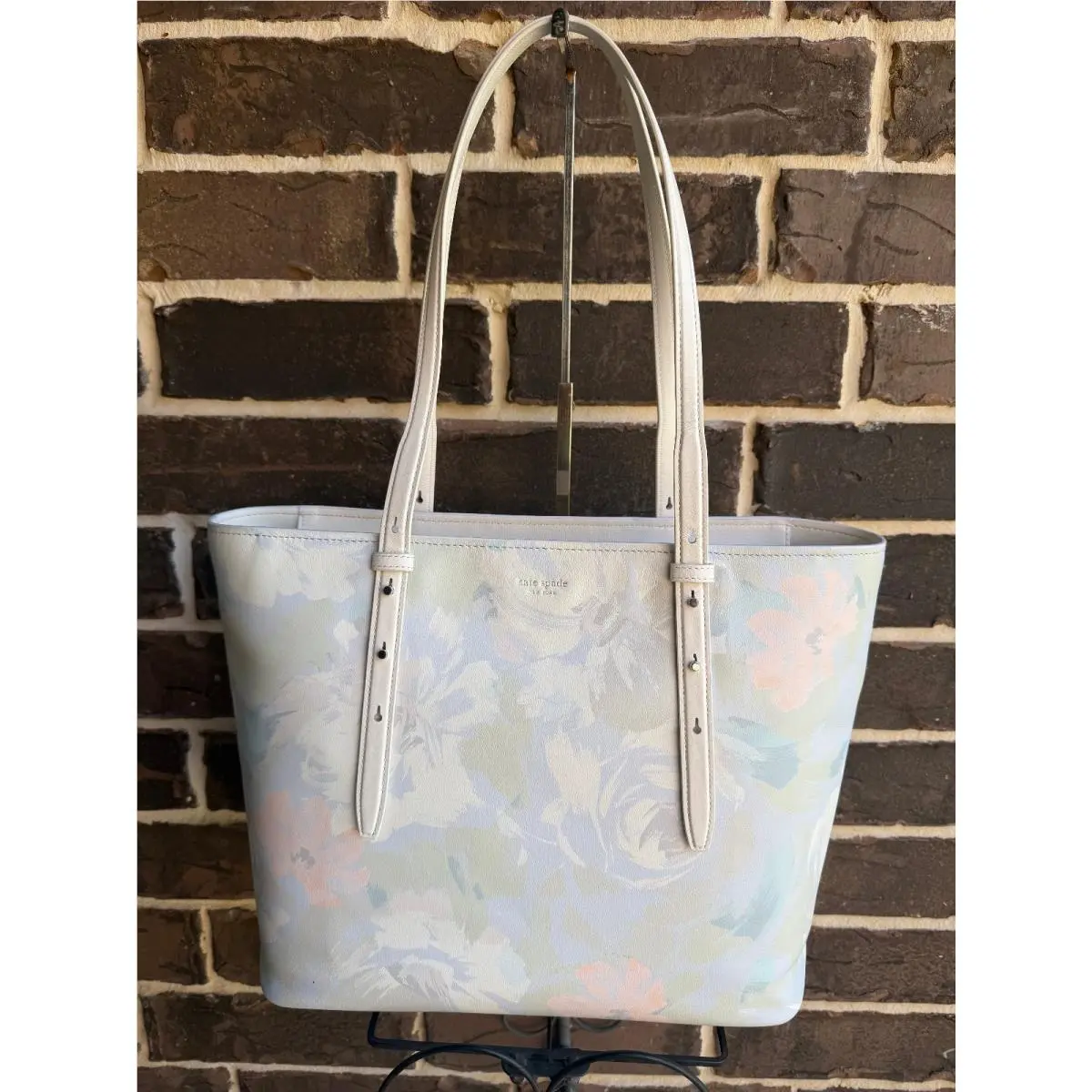 Do It All Large Zip Tote Hidden Garden Printed Pvc Multi Pastel by Kate Spade