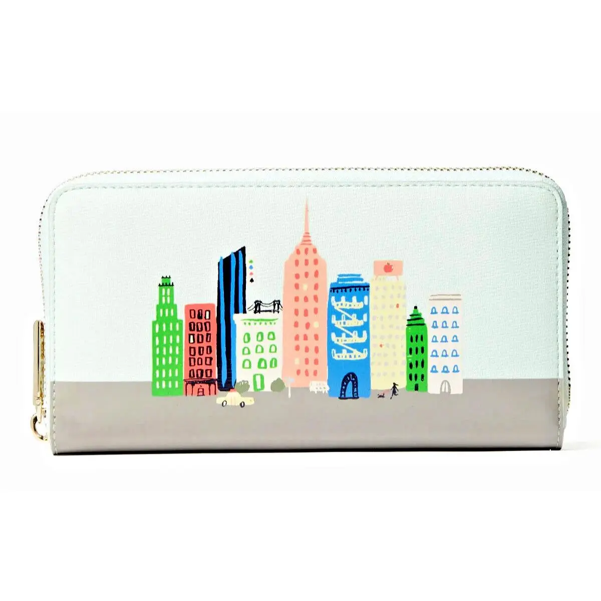 New Kate Spade City Skyline Zip-around Continental Wallet Multi