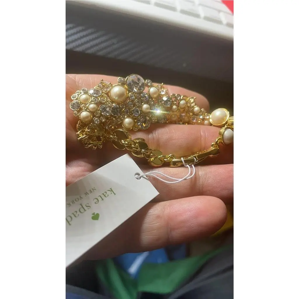 Kate Spade York Gold-tone Pearl and Crystal Bracelet
