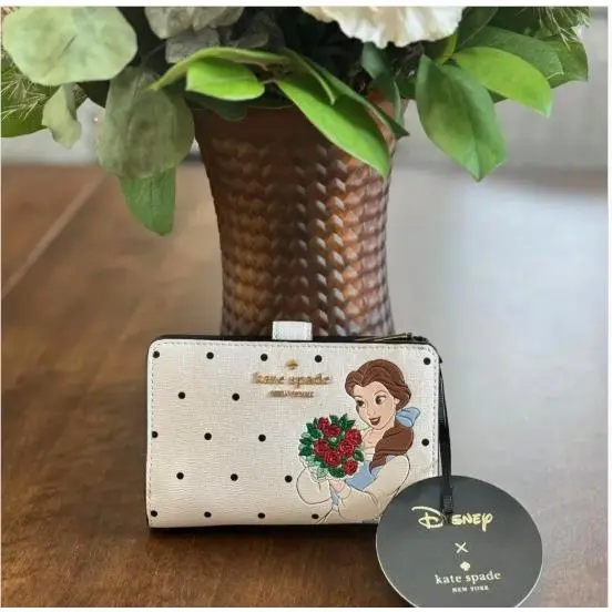 Kate Spade X Disney Beauty and The Beast Medium Bifold Wallet - Limited Edition