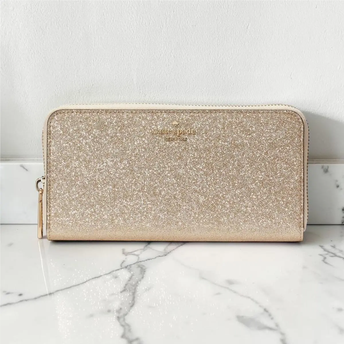 Kate Spade Glimmer Large Continental Wallet in Gold KE443