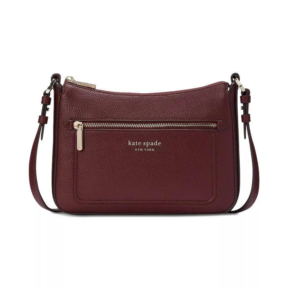 Kate Spade New York Hudson Pebbled Leather Crossbody Bag Black Gold