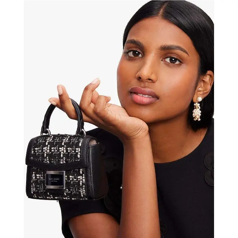 Kate Spade Katy Tweed Micro Crossbody Model KE403 Black
