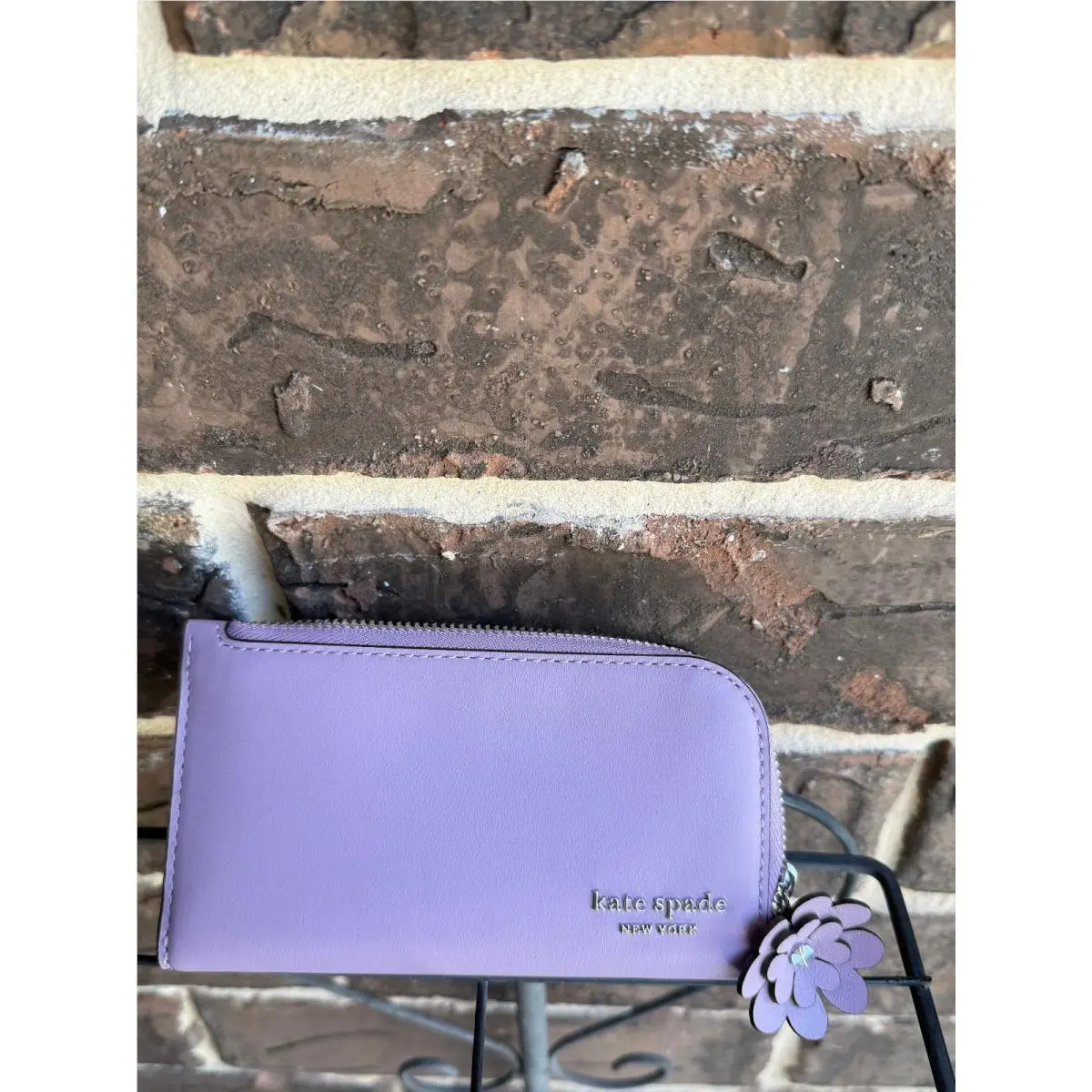Kate Spade Devin Small Slim Wallet Devin Smooth Leather KN051 Market Purple