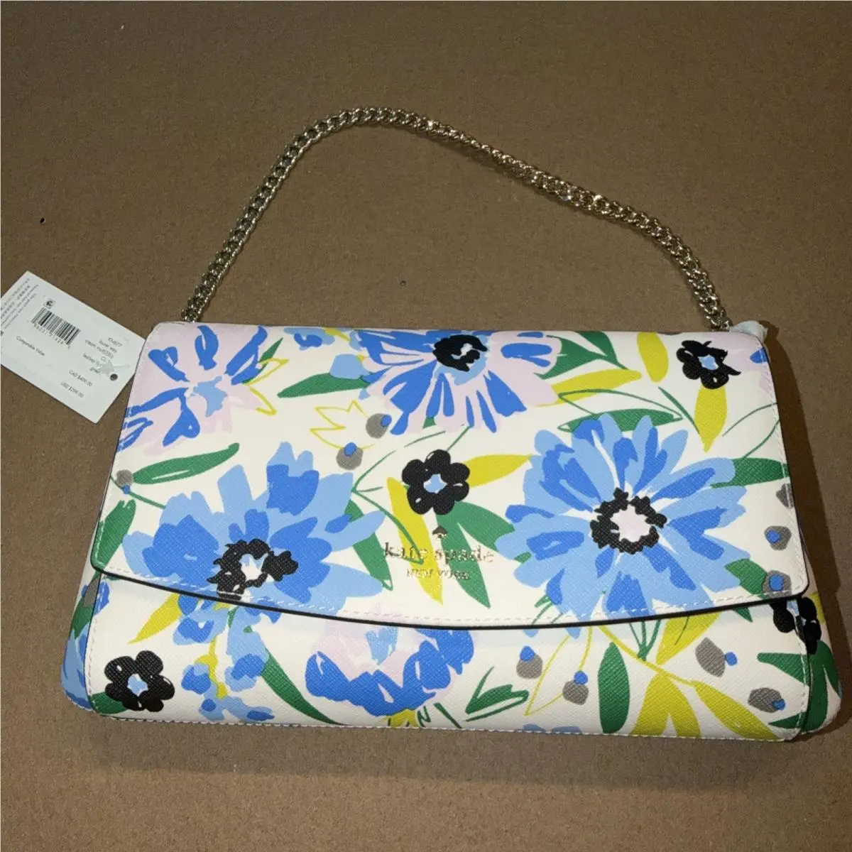 Kate Spade Laurel Way Multicolor Leather Floral Chain Crossbody Bag