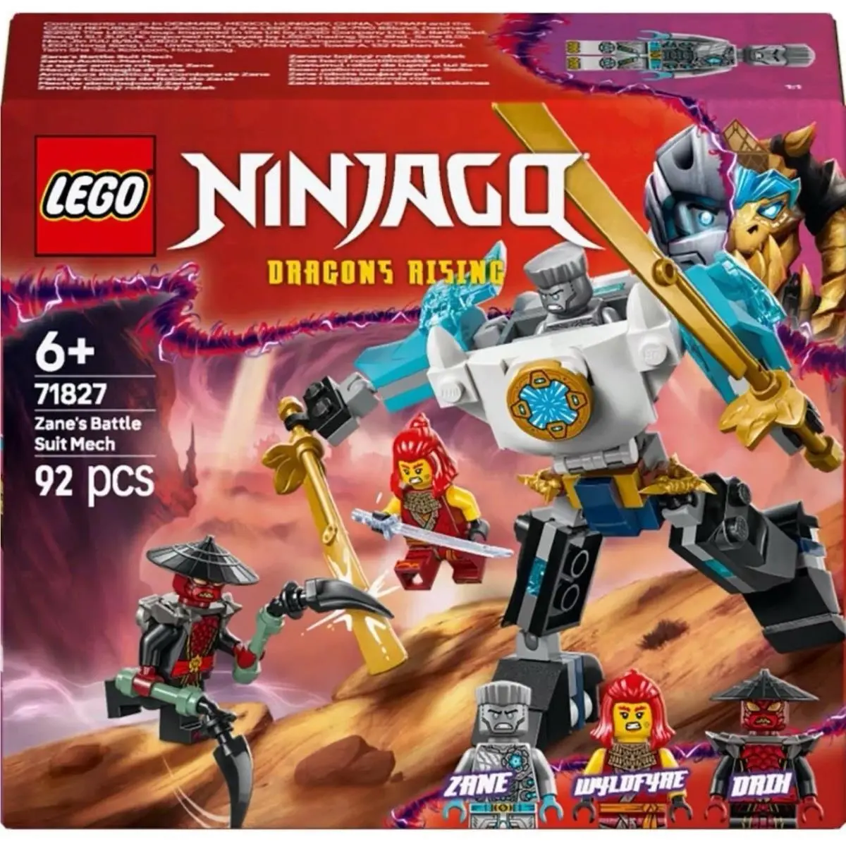 Lego Ninjago Zane`s Battle Suit Mech 71827 Toy Building Kit 92 Pcs