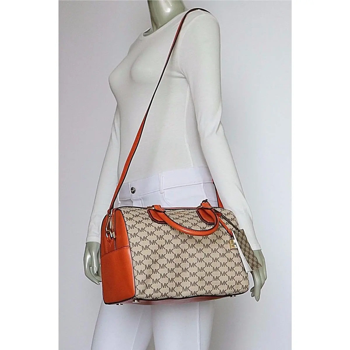 Michael Kors  bag  - Michael Kors Studio Mercer - Studio Mercer - NAT/ Orange, Lining: Beige, Exterior: Natural Orange