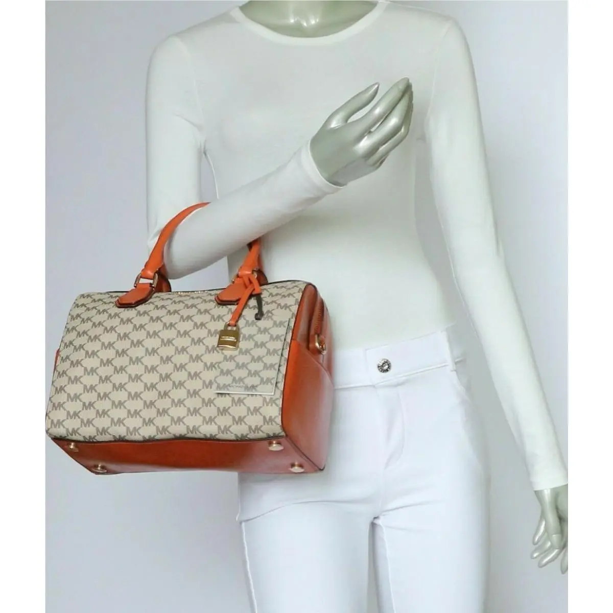 Michael Kors  bag  - Michael Kors Studio Mercer - Studio Mercer - NAT/ Orange, Lining: Beige, Exterior: Natural Orange