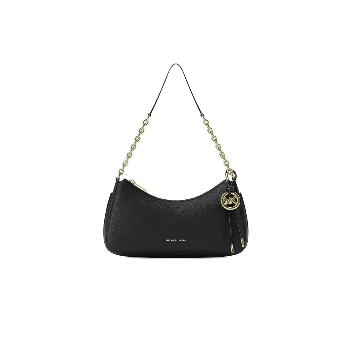 Woman`s Handbags Michael Michael Kors Nolita Medium Chain Pouchette - Black, Exterior: Multicolor