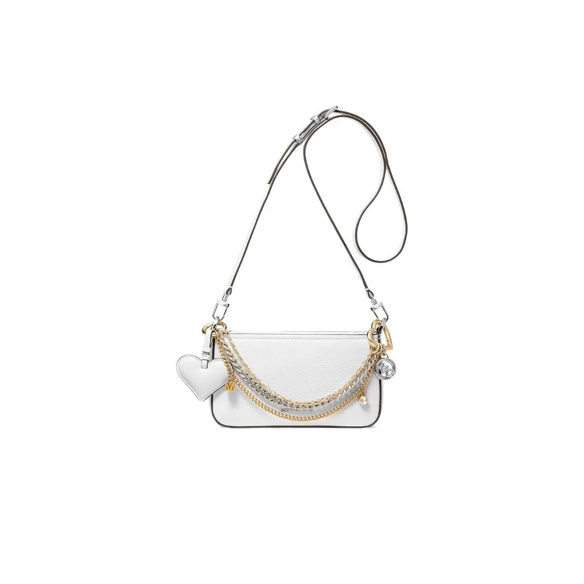 Woman`s Bags Michael  Bryant Small Convertible Crossbody Pouchette Optic White 1 by Michael Kors
