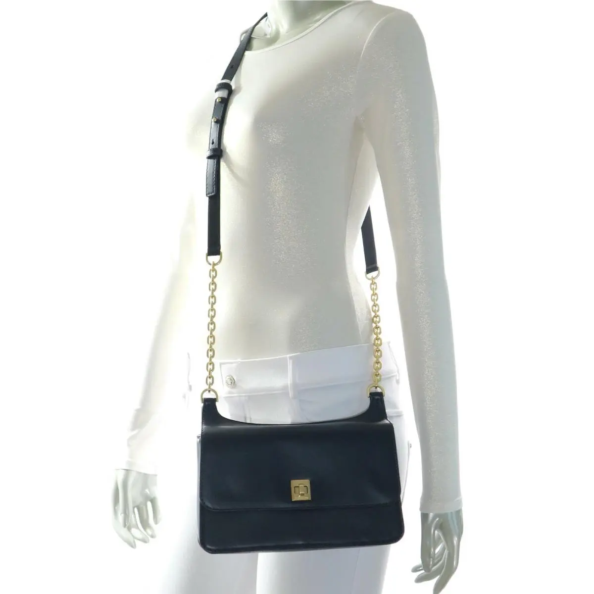 NWT$378.00 - Michael Kors Natalie Leather Medium Chain Messenger Admiral Cinder