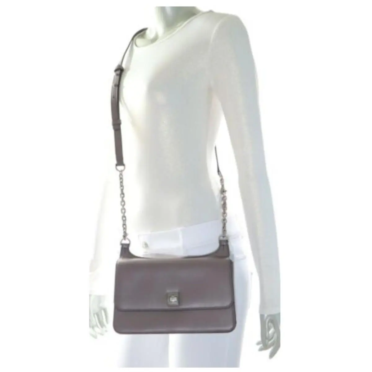 NWT$378.00 -  Natalie Leather Medium Chain Messenger Admiral Cinder Cinder by Michael Kors