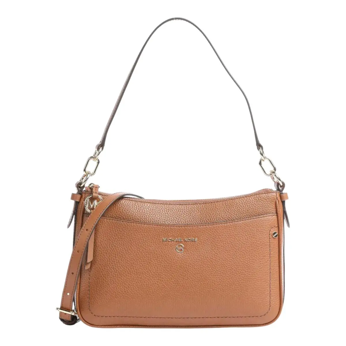 Michael Kors Jet Set Charm Shoulder Bag in Brown Leather Women`s