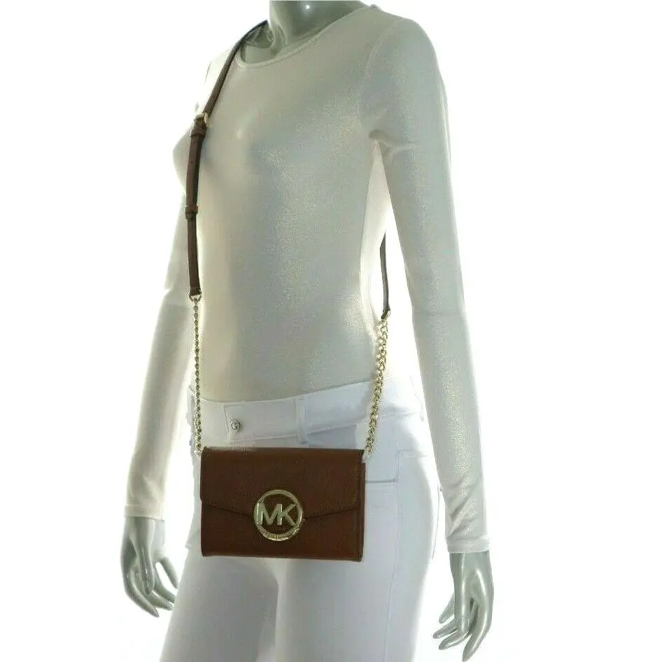 Michael Kors Hudson Large Phone Leather Crossbody Luggage