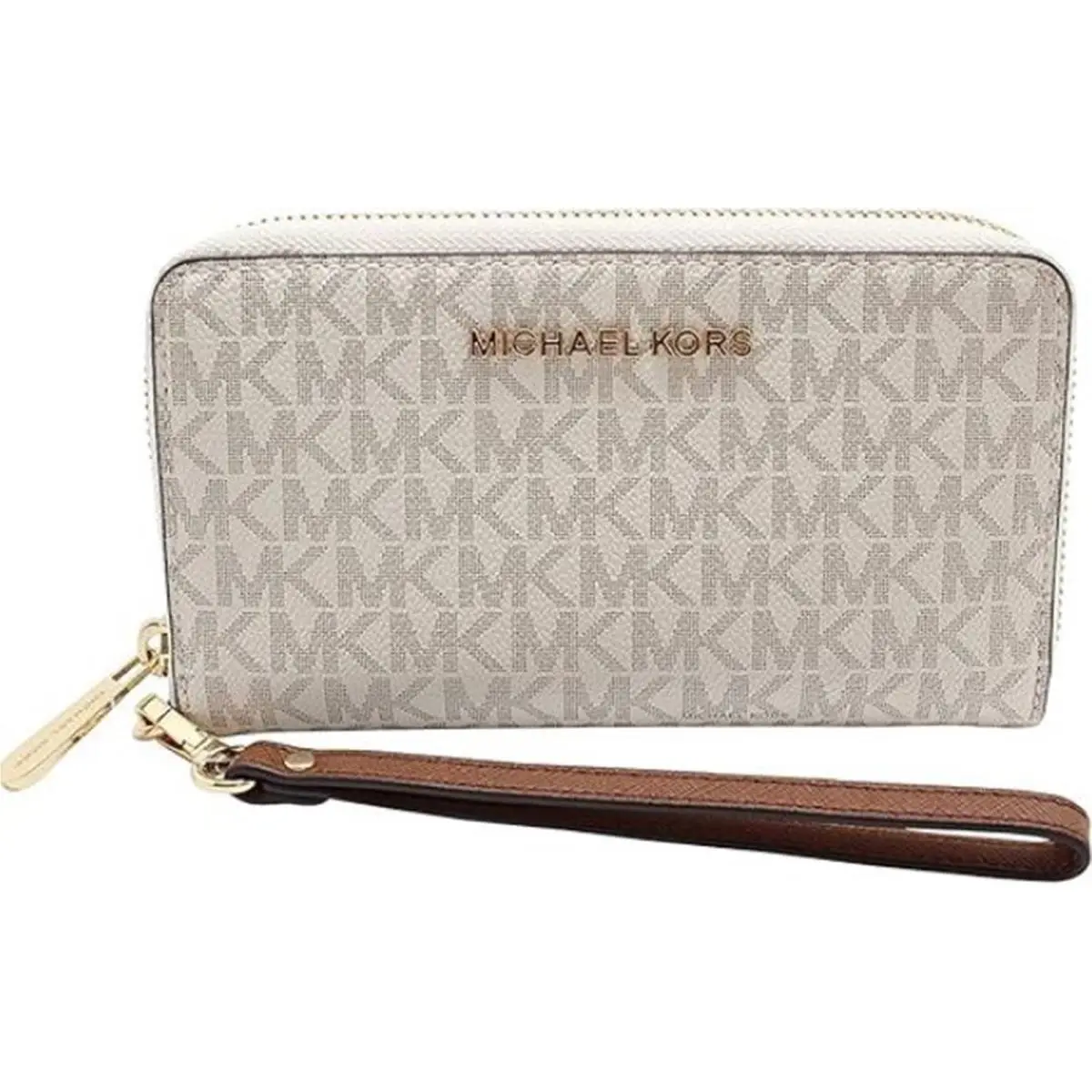 Jet Set Travel Large Flat Multifunction Phone Case Wristlet Ballet Vanilla by Michael Kors