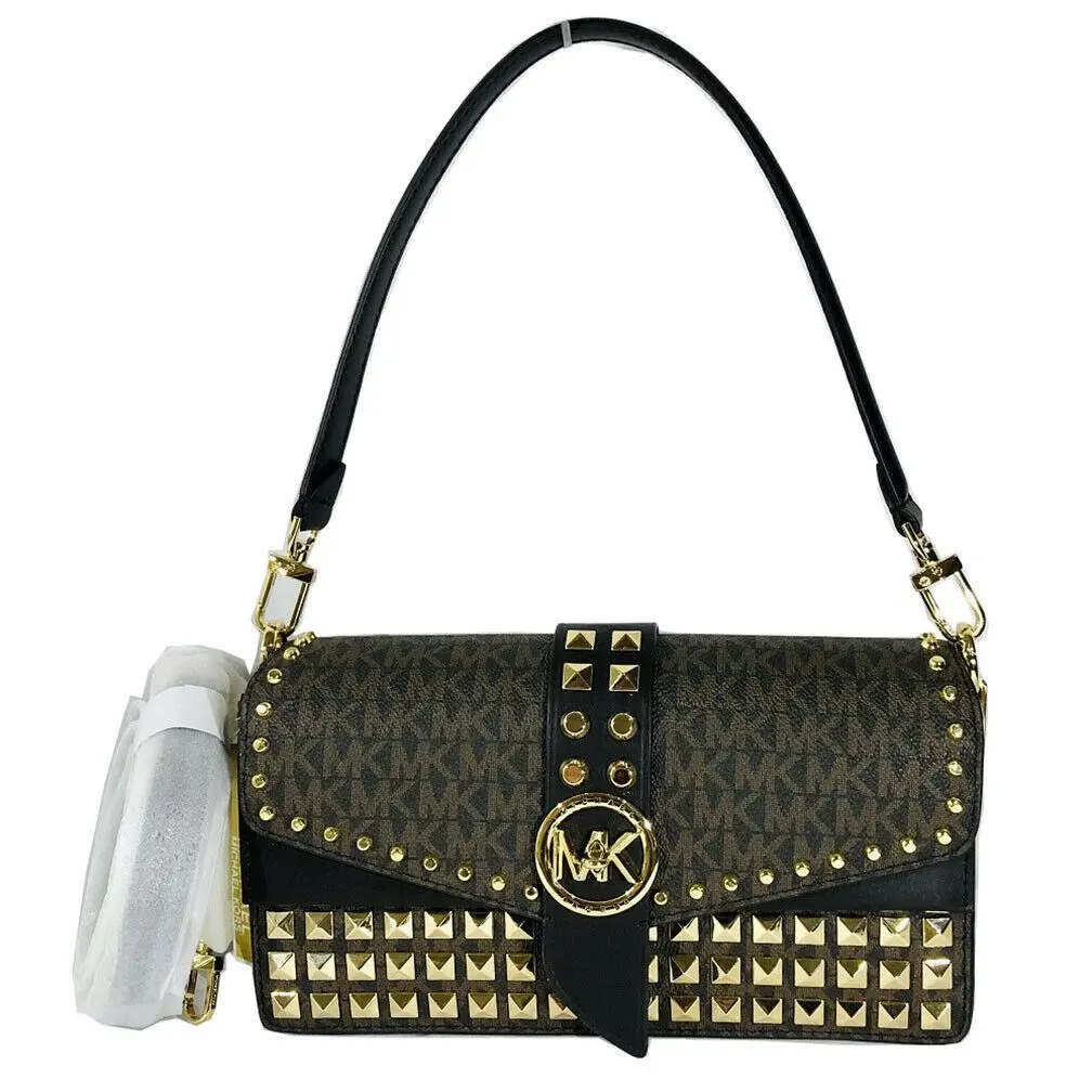 Kors Medium Studded Logo Shoulder Bag by Michael Kors