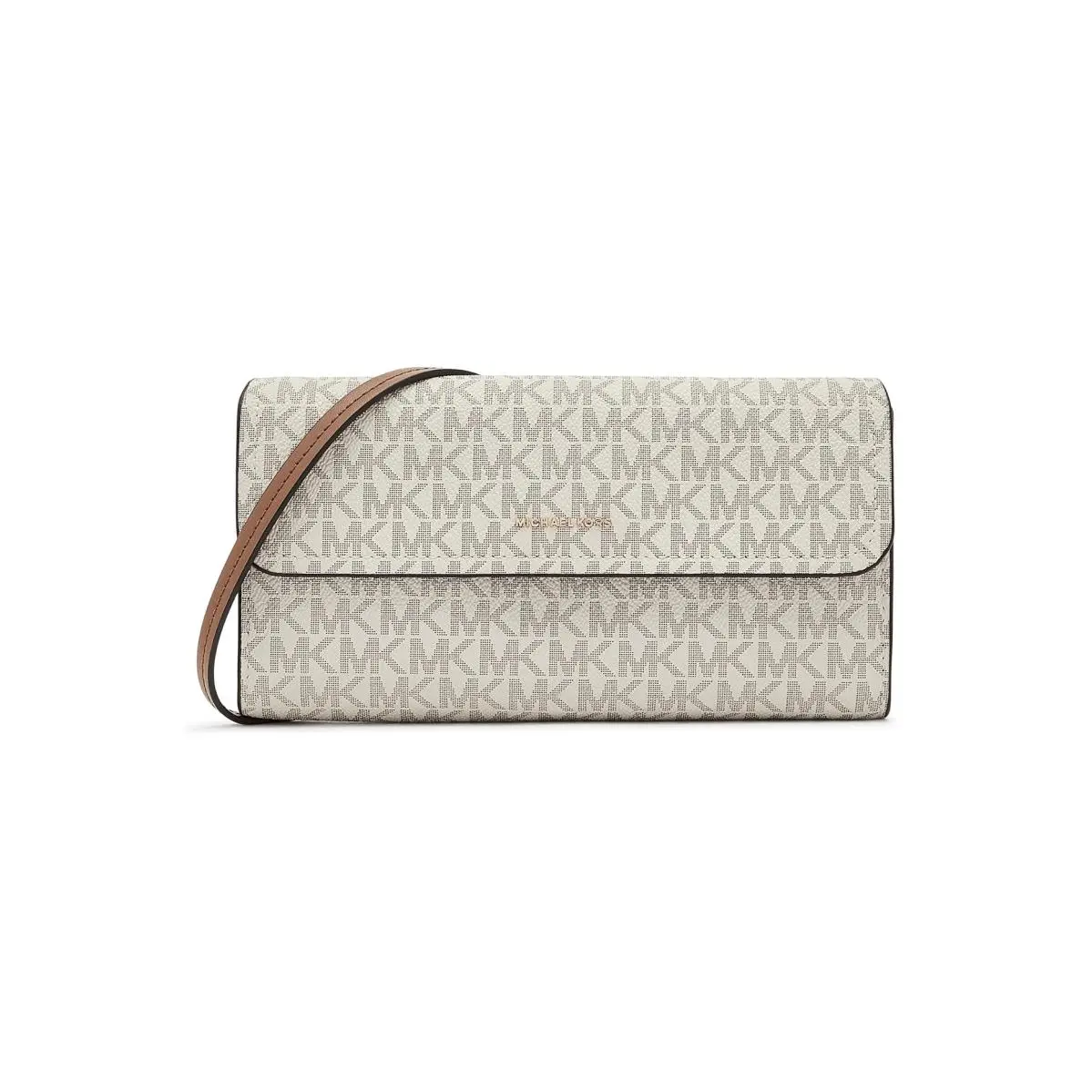 Woman`s Handbags Michael  Jet Set Small East West Phone Crossbody Vanilla/Acorn by Michael Kors