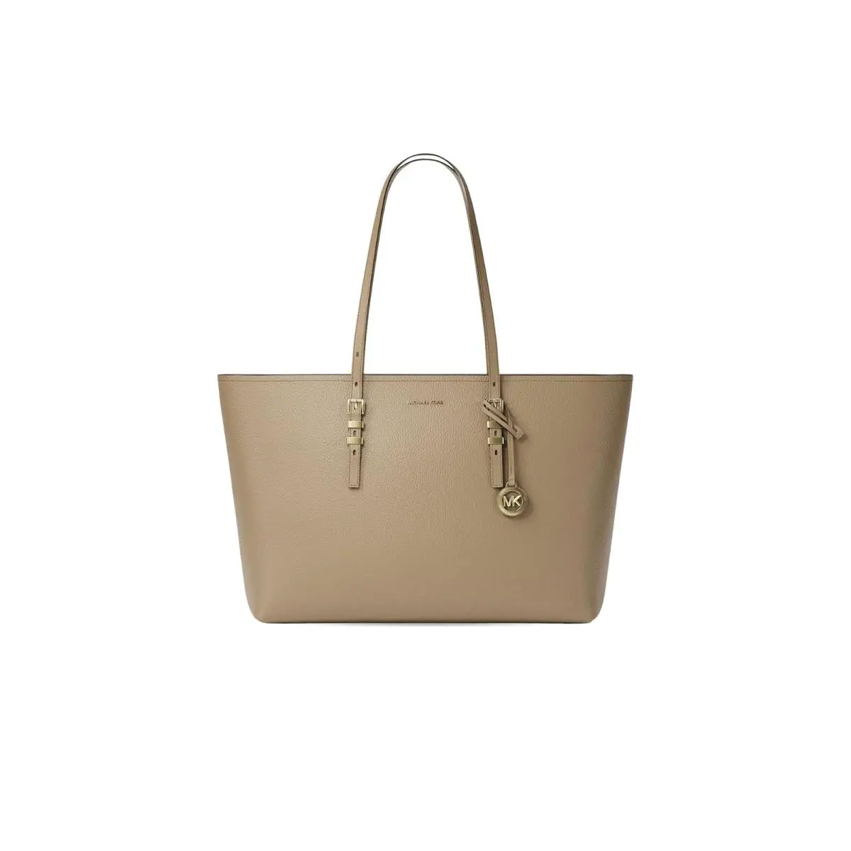 Woman`s Handbags Michael Michael Kors Quinn Large East West Top Zip Tote - Husk, Exterior: Multicolor