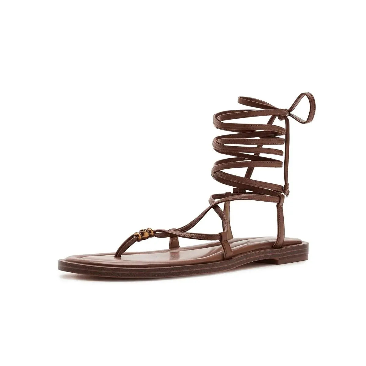 Woman`s Sandals Michael  Khloe Flat Thong Sandals Luggage by Michael Kors