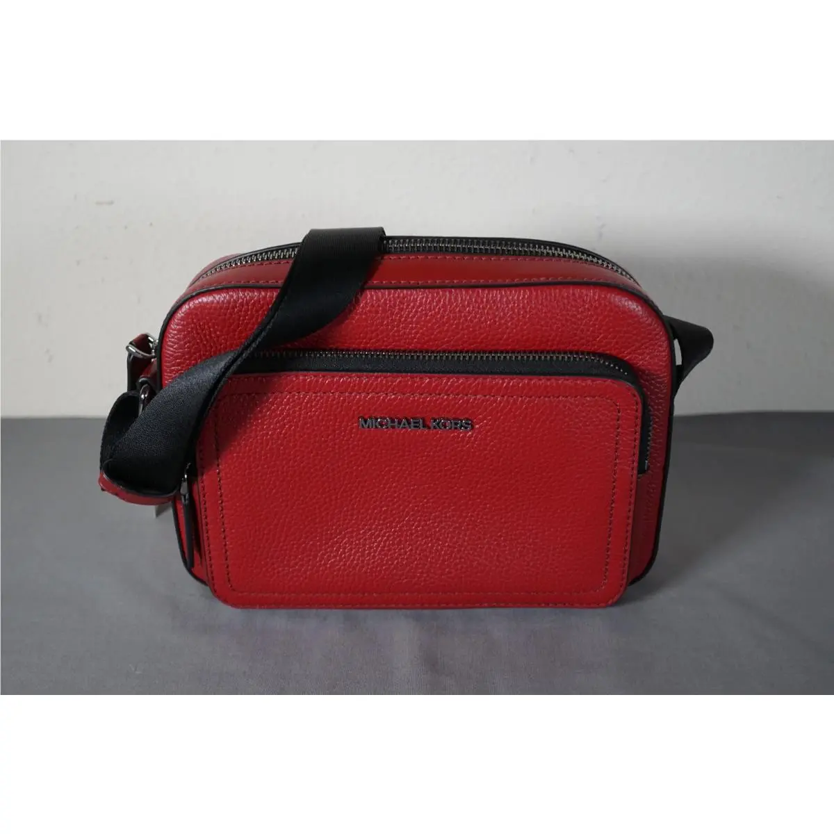 Nwt - Michael Kors Cherry Red EW Flight Bag Leather Cooper 37F4LCOC6L