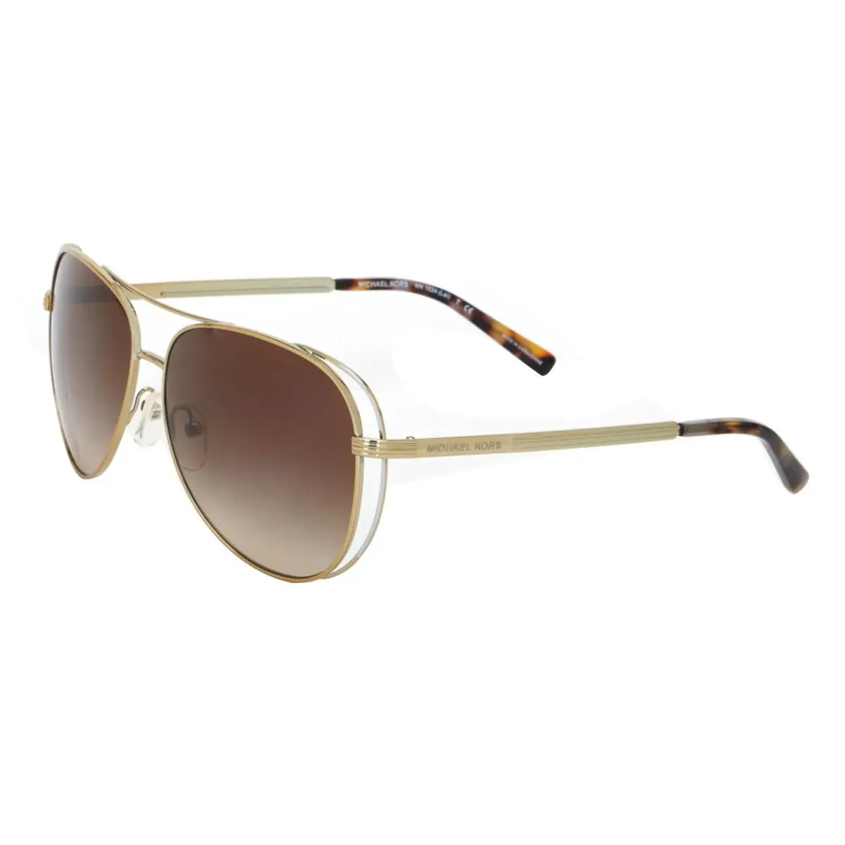 Lai Smoke Brown Gold Gradient Pilot Sunglasses MK1024-119113 by Michael Kors
