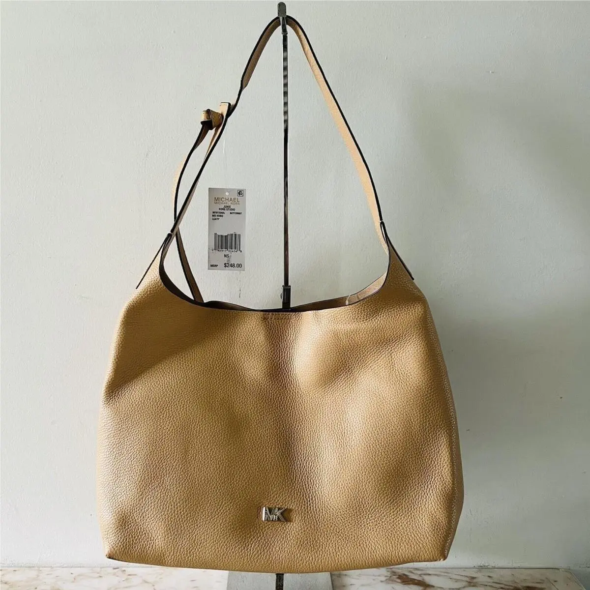 Michael Kors Studio June Butternut Leather Medium Hobo Bag