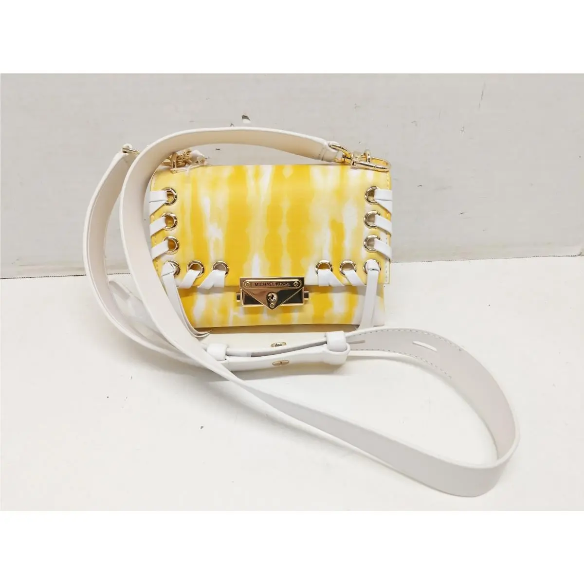 Michael Kors Cece Extra-small Tie Dye Leather Crossbody Bag Buttercup