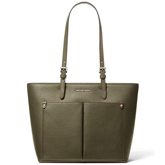 Jet Set Travel Medium Double Pocket Tote Olive by Michael Kors