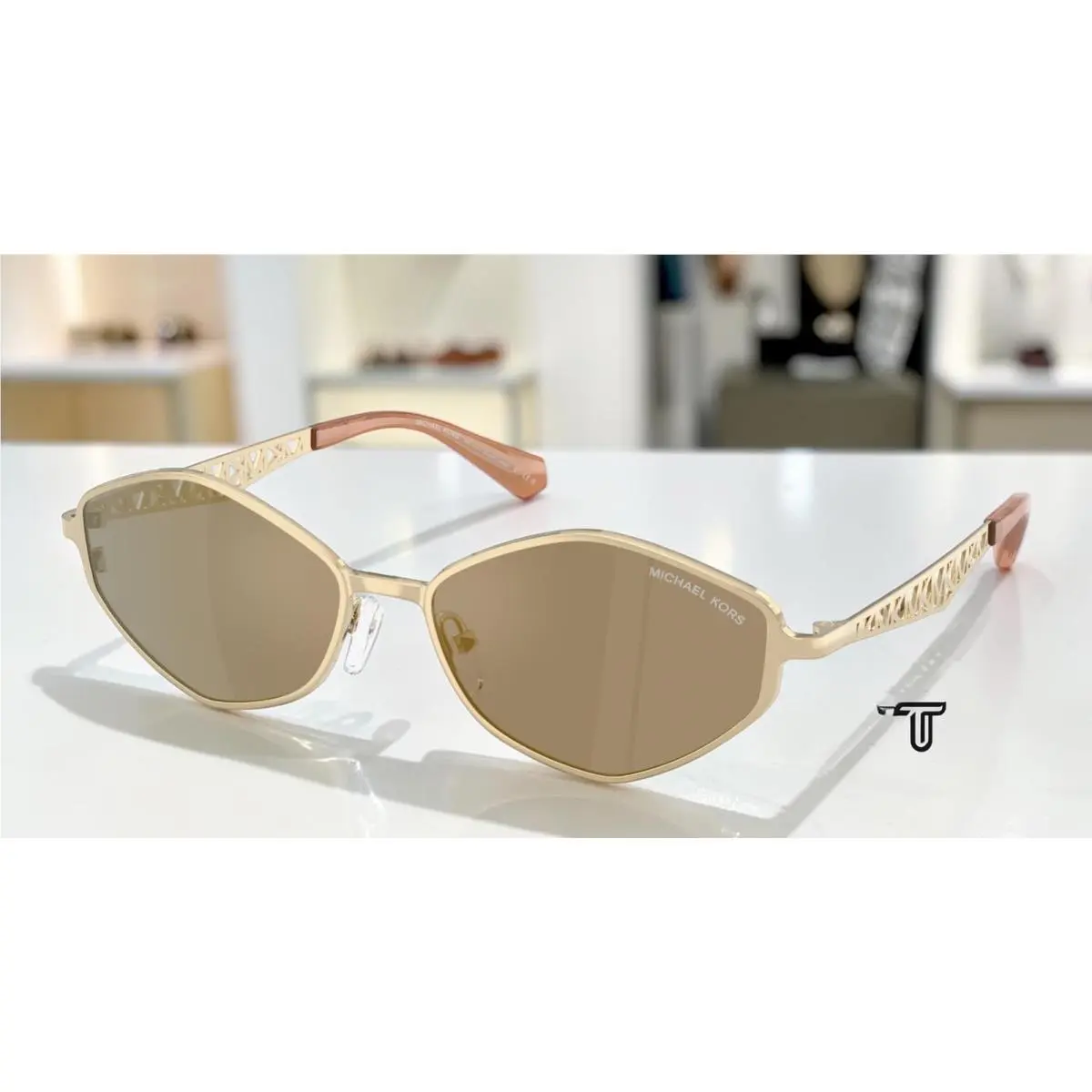Michael Kors MK1181 10144T Gold Coast Gold Dark Grey 56 mm Women`s Sunglasses