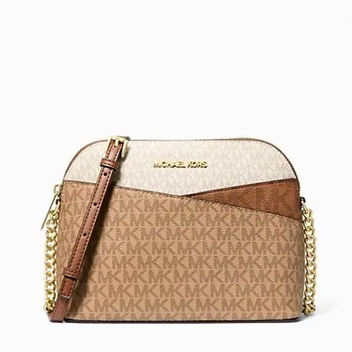 Jet Set Travel Medium Dome Crossbody Camel Multi by Michael Kors