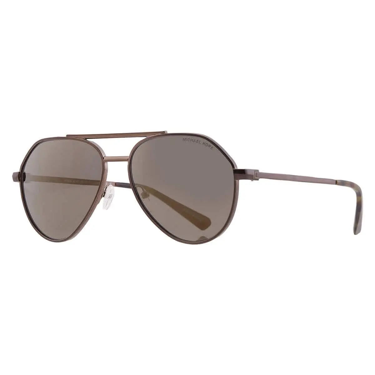 Michael Kors Brentwood Olive Mirror Pilot Men`s Sunglasses MK1168 10014T 58