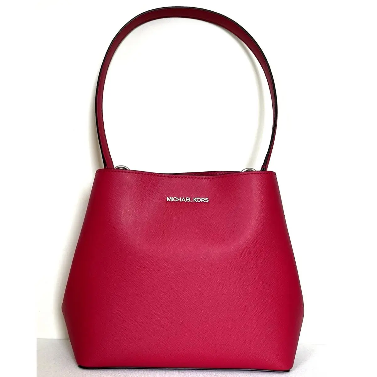 Pratt Medium Shoulder Bag Dark Raspberry by Michael Kors