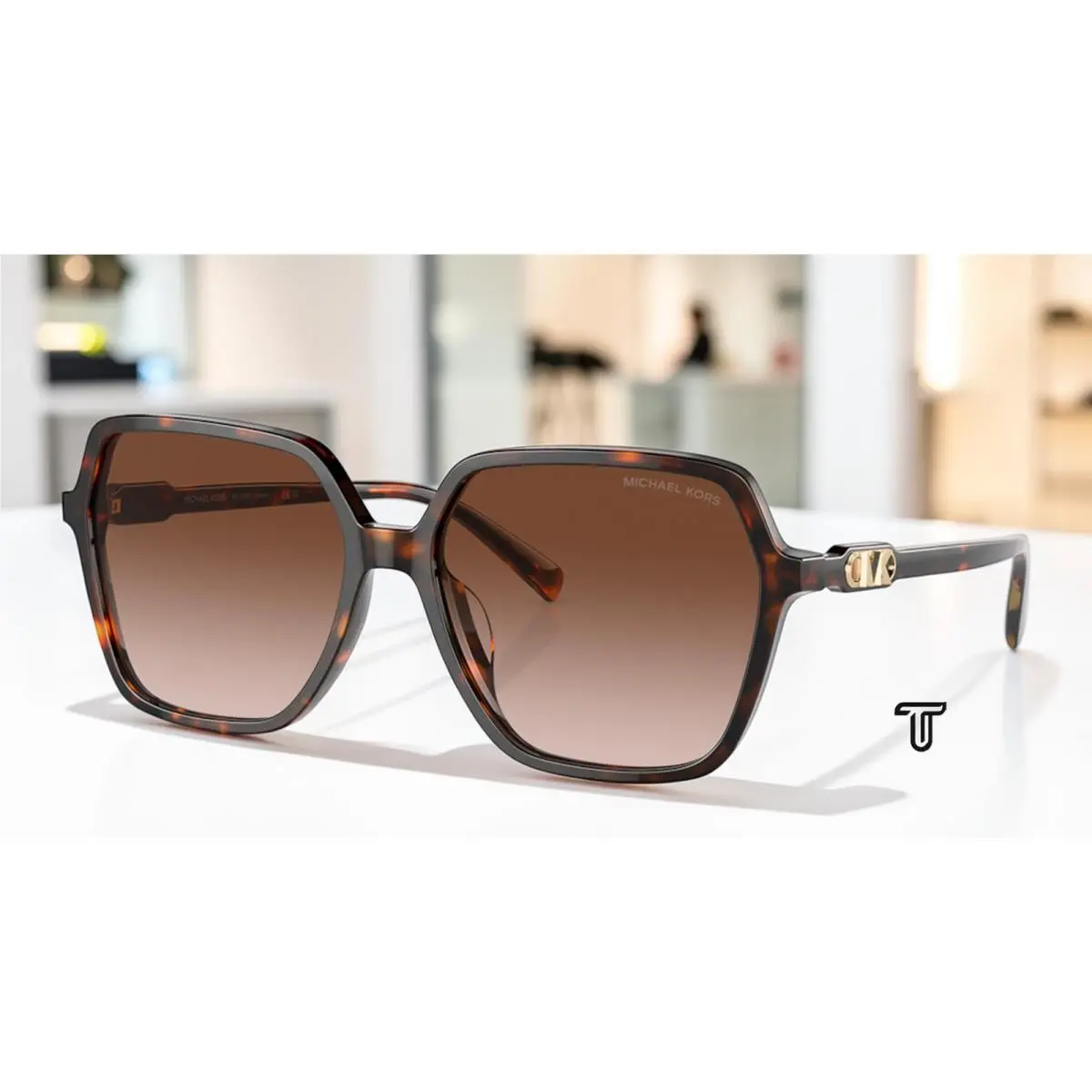 Michael Kors MK2196U 300613 Jasper Dk Tortoise Brown Grad 58 Women`s Sunglasses
