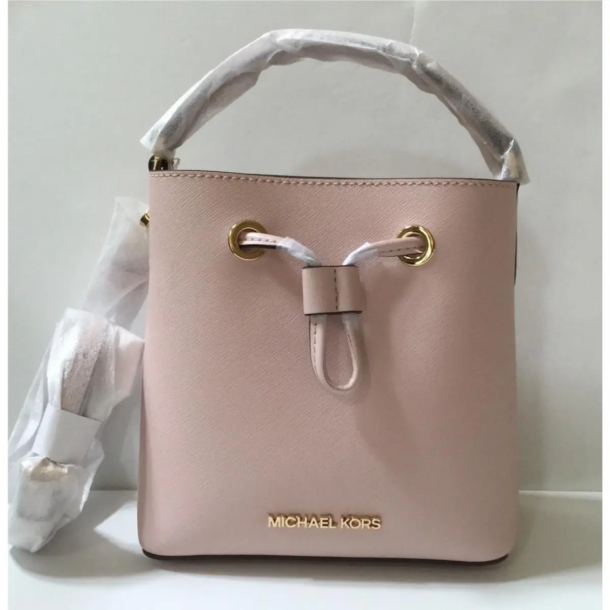 Michael Kors Suri Small Saffiano Leather Crossbody Bag Powder Blush