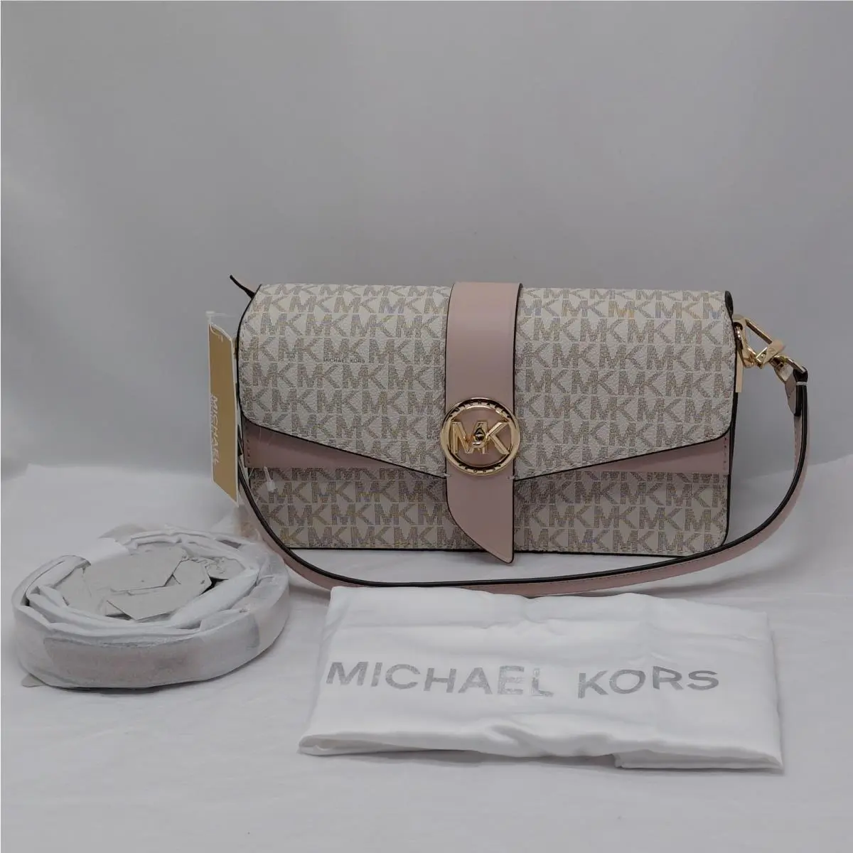 Michael Kors Logo Shoulder Bag Handbag Purse Wedding Party Quiet Luxury Coquette
