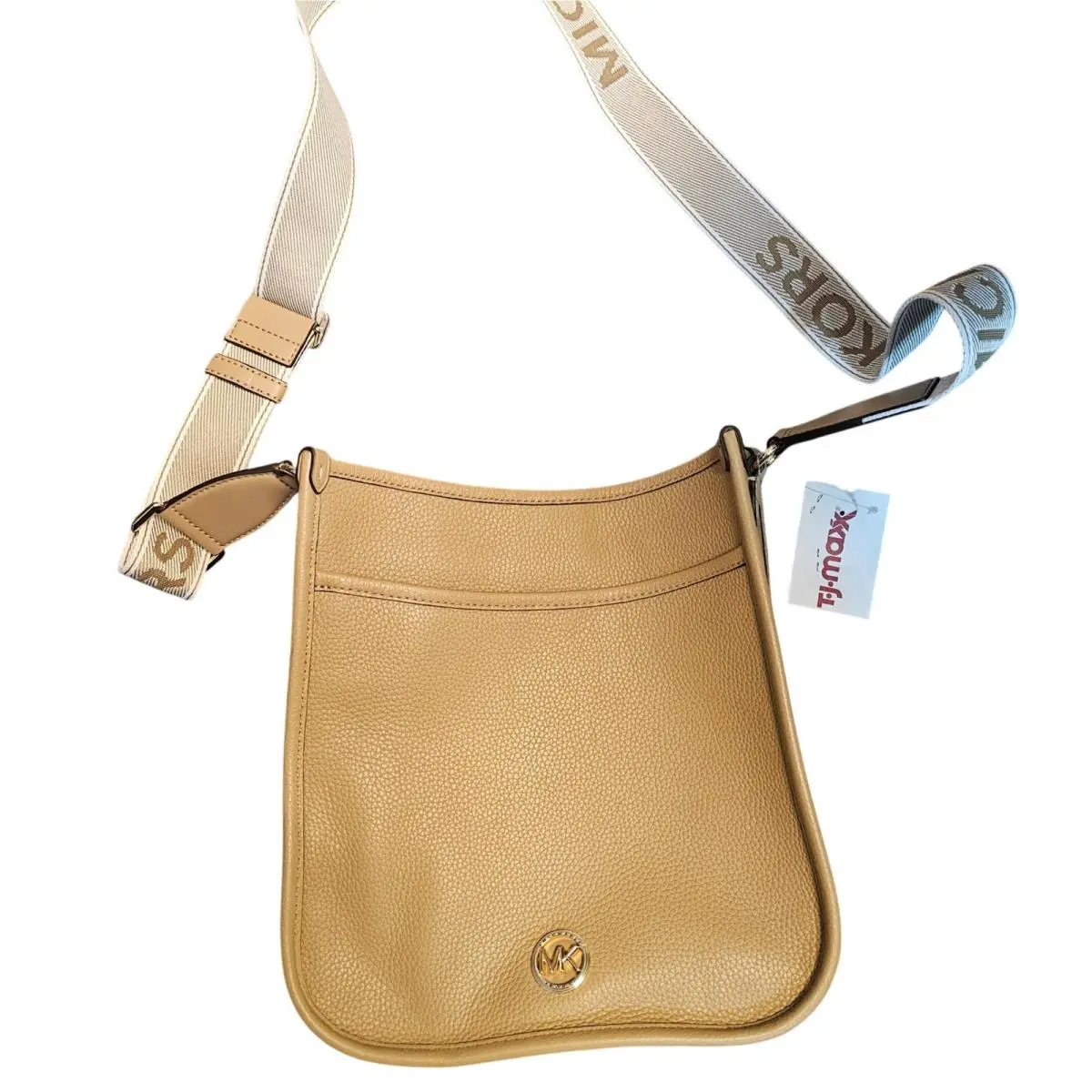 Luisa Camel Pebbled Leather Med Messenger Crossbody Bag 35R4G99M7L by Michael Kors