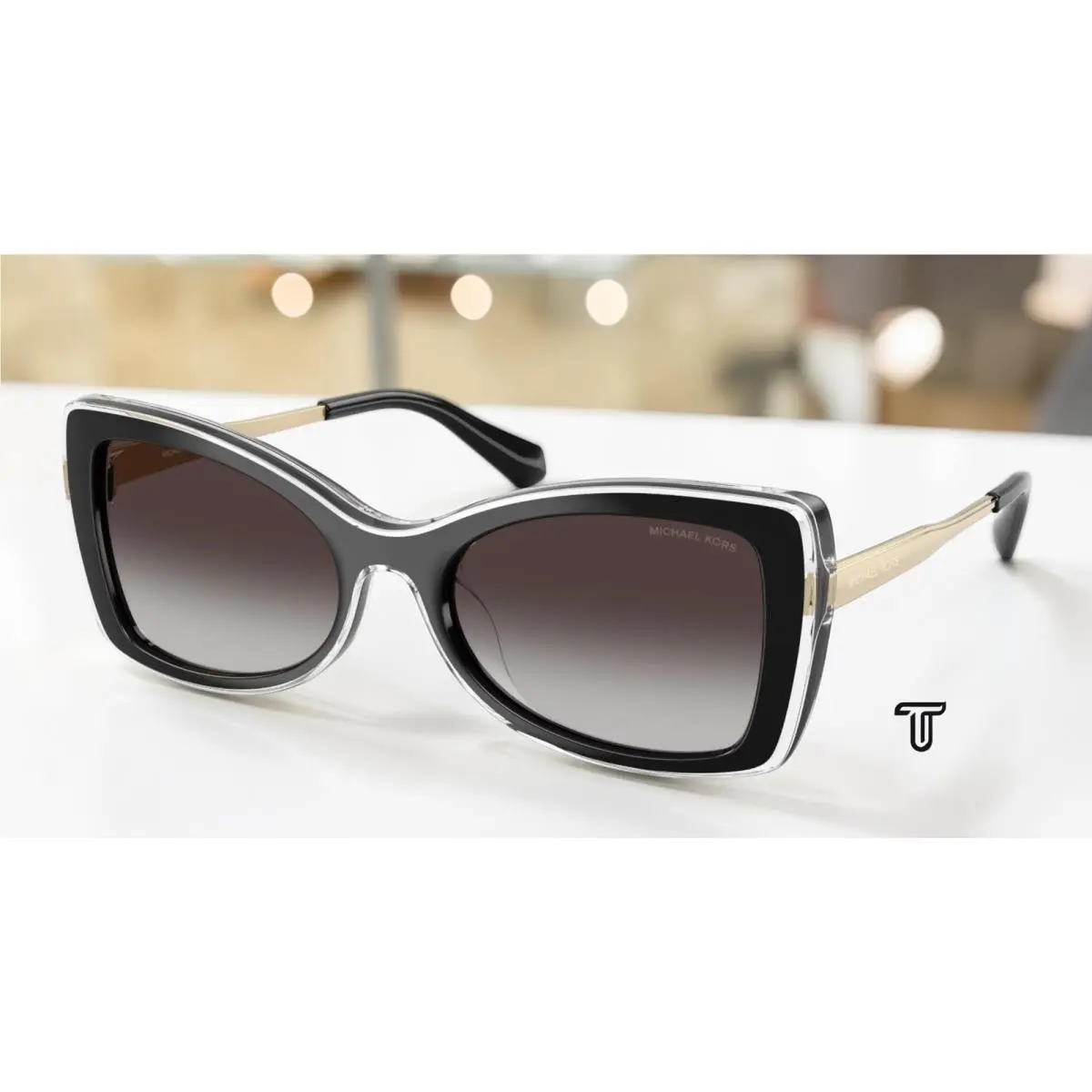 Michael Kors MK2272U 30058G Malaga Black Grey Gradient 53 mm Women`s Sunglasses